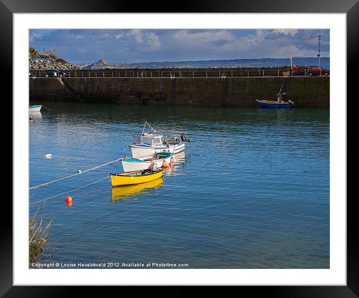Mousehole, Cornwall Framed Mounted Print by Louise Heusinkveld