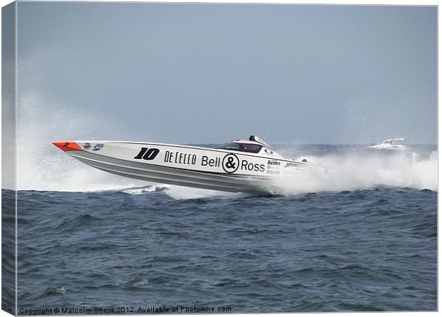 Offshore Powerboat Racer Canvas Print by Malcolm Snook