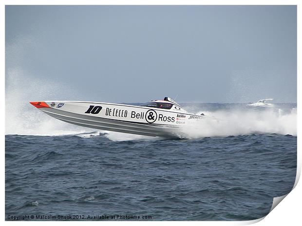 Offshore Powerboat Racer Print by Malcolm Snook