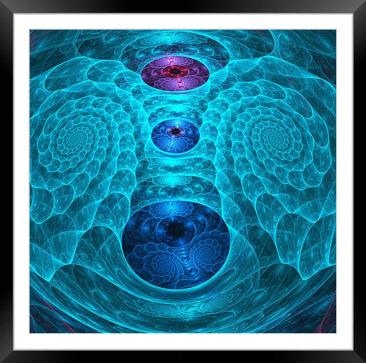 Turquoise and Purple Framed Mounted Print by Mary Lane