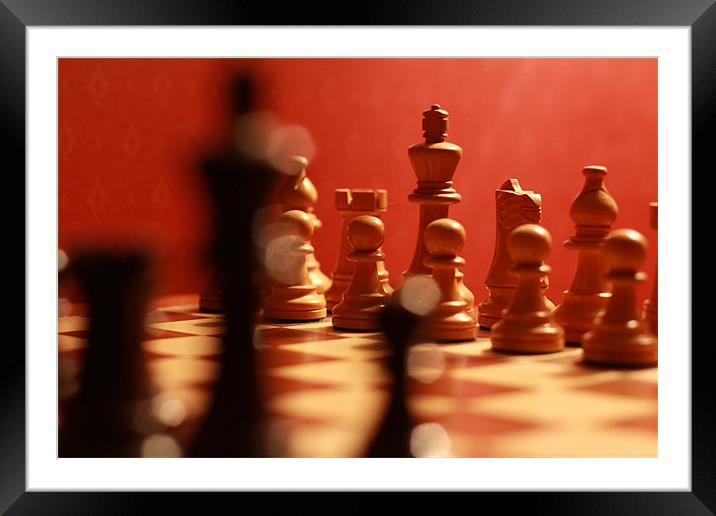 chess game Framed Mounted Print by DANIEL STOKES