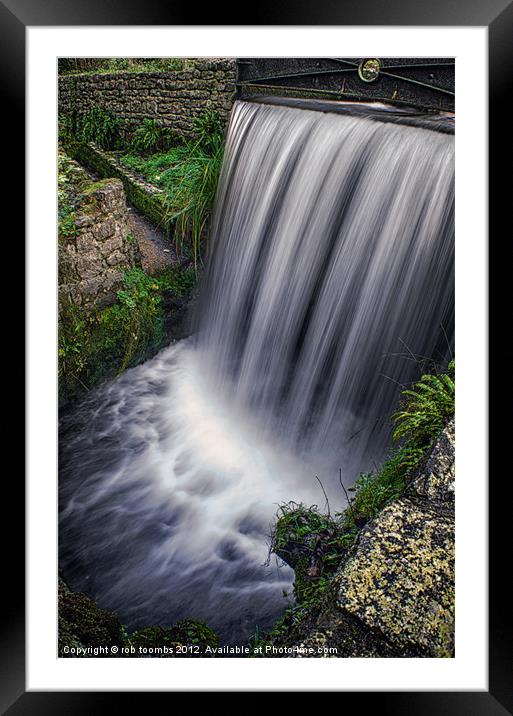 SILK FALLS Framed Mounted Print by Rob Toombs