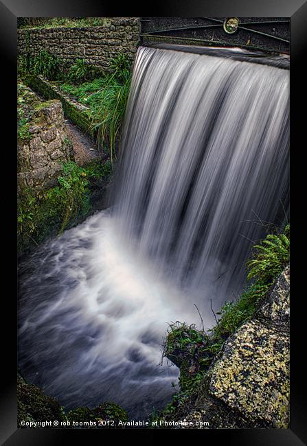 SILK FALLS Framed Print by Rob Toombs