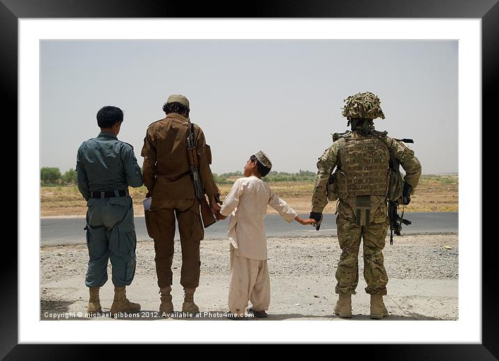 Afghan local police Framed Mounted Print by mick gibbons