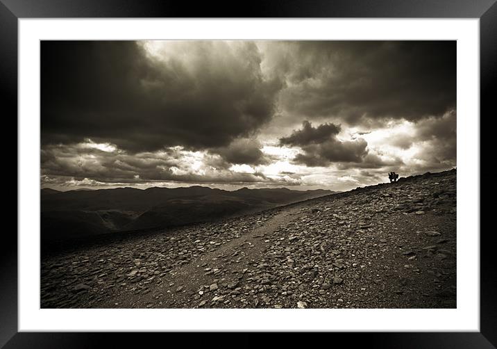 Lost Hikers on Helvellyn Framed Mounted Print by Greg Marshall