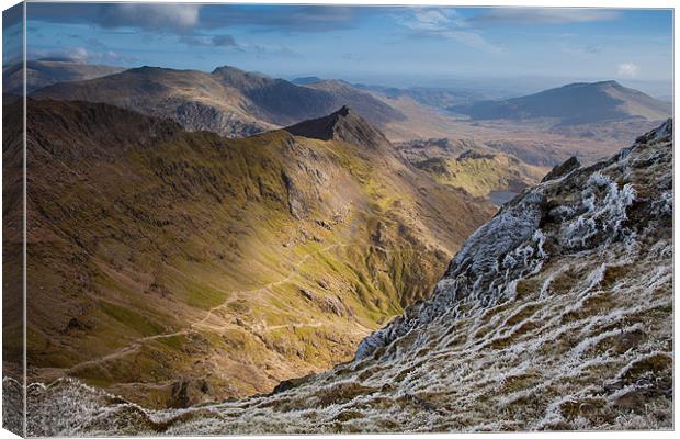 View down the Pyg and Miners Track Canvas Print by Gail Johnson