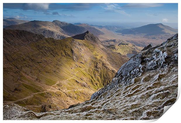 View down the Pyg and Miners Track Print by Gail Johnson