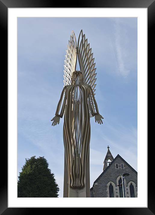 The Angel of Bargoed 2 Framed Mounted Print by Steve Purnell