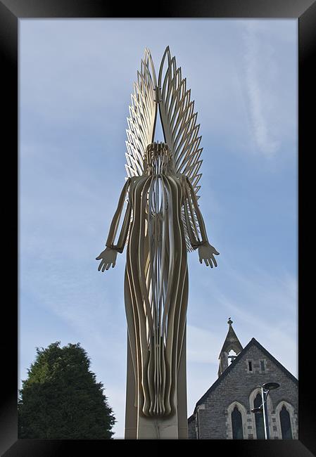 The Angel of Bargoed 2 Framed Print by Steve Purnell