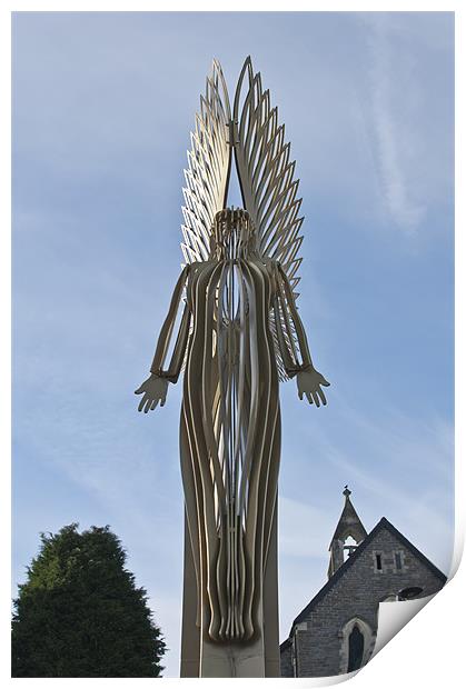 The Angel of Bargoed 2 Print by Steve Purnell