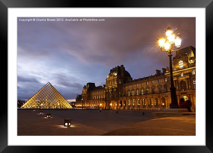 Louvre Museum, Paris, France Framed Mounted Print by Ankor Light