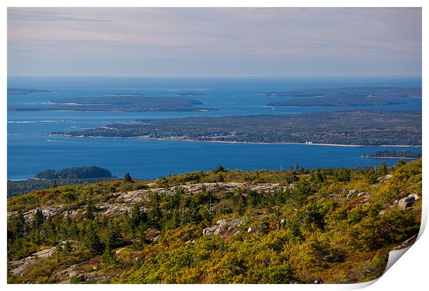 View from Cadillac Mountain Print by Thomas Schaeffer