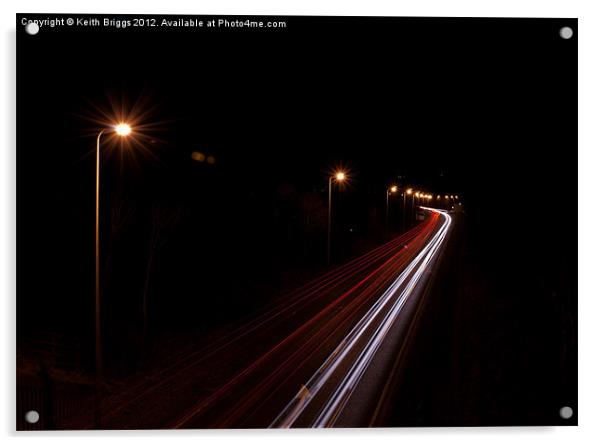 Light Trails Acrylic by Keith Briggs