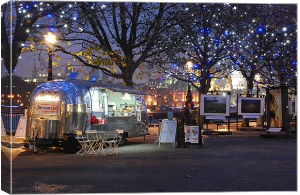 Airstream Cafe, South Bank, London Canvas Print by Allen Gregory