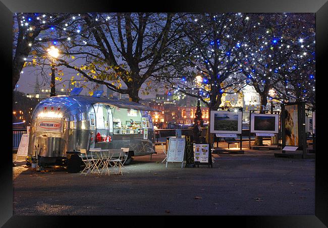 Airstream Cafe, South Bank, London Framed Print by Allen Gregory