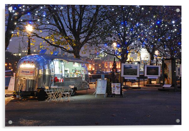 Airstream Cafe, South Bank, London Acrylic by Allen Gregory