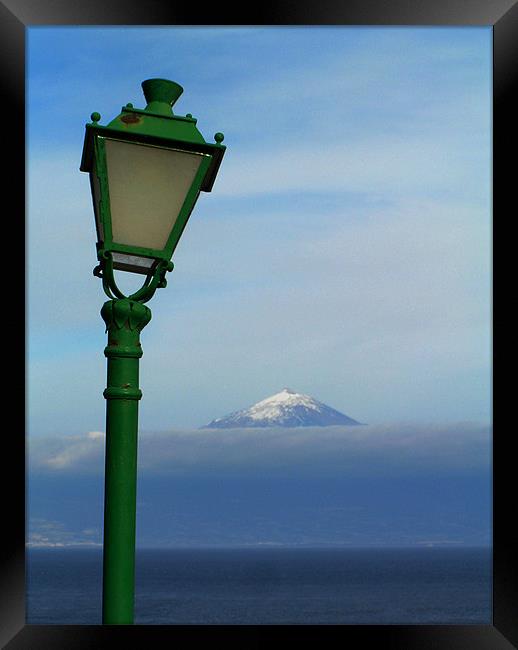 Spain - Pico del Teide from La Gomera 2  Framed Print by David Turnbull