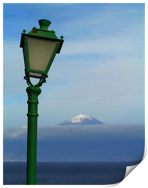 Spain - Pico del Teide from La Gomera 2  Print by David Turnbull