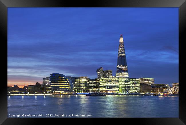 The Shard and More London development on the South Framed Print by stefano baldini