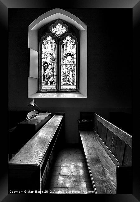 Take A Pew Framed Print by Mark  F Banks