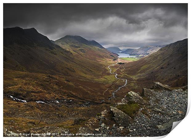 Buttermere Valley Print by Creative Photography Wales