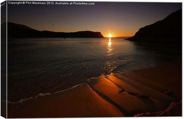 Lulworth Sunrise Canvas Print by Phil Wareham