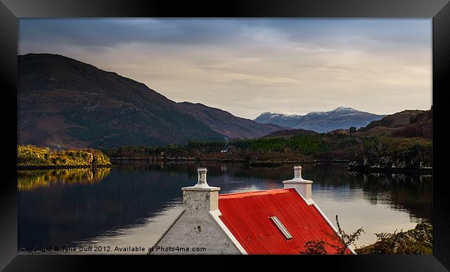 Red Roof at Shieldaig Framed Print by Tylie Duff Photo Art