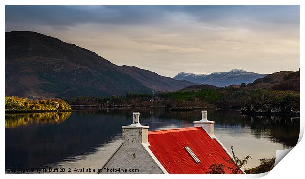 Red Roof at Shieldaig Print by Tylie Duff Photo Art