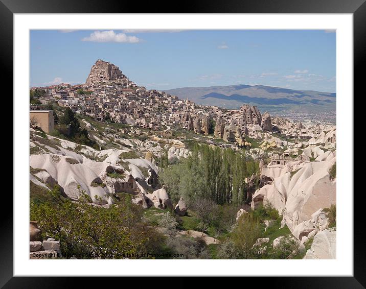 Rock dwellings of Capadoccia Framed Mounted Print by Malcolm Snook