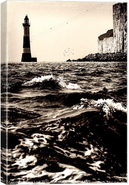 Beachy Head Lighthouse Canvas Print by Chris Lord