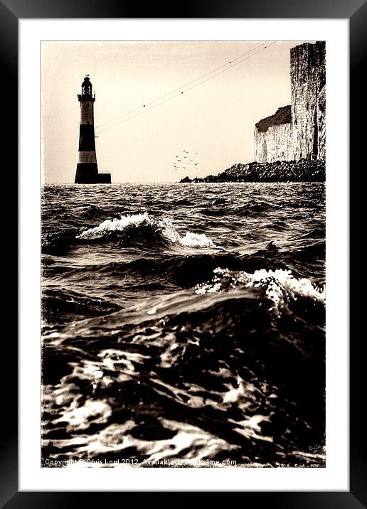 Beachy Head Lighthouse Framed Mounted Print by Chris Lord
