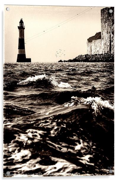 Beachy Head Lighthouse Acrylic by Chris Lord