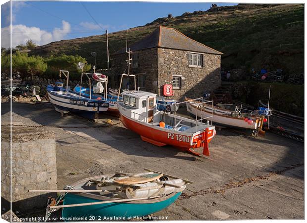 Mullion Cove, Cornwall Canvas Print by Louise Heusinkveld