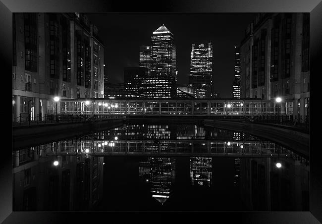 London,Canary Wharf,  Evening Photograph, Framed Print by Allen Gregory