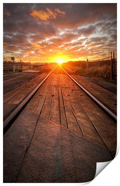 Sunrise on the Line Print by Michael Baldwin