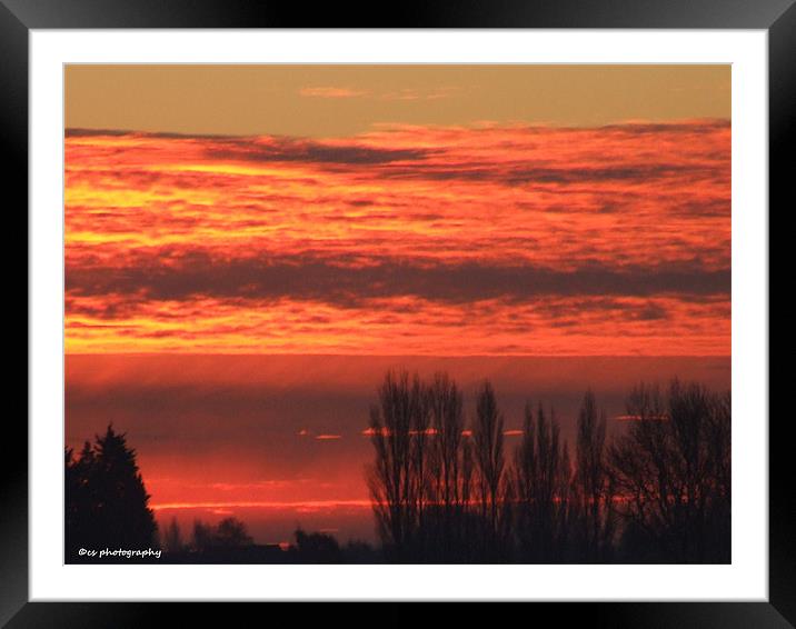 sunrise Framed Mounted Print by carin severn