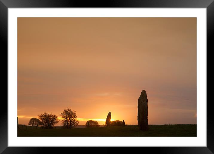 Avebury Stone Circle Framed Mounted Print by Gail Johnson