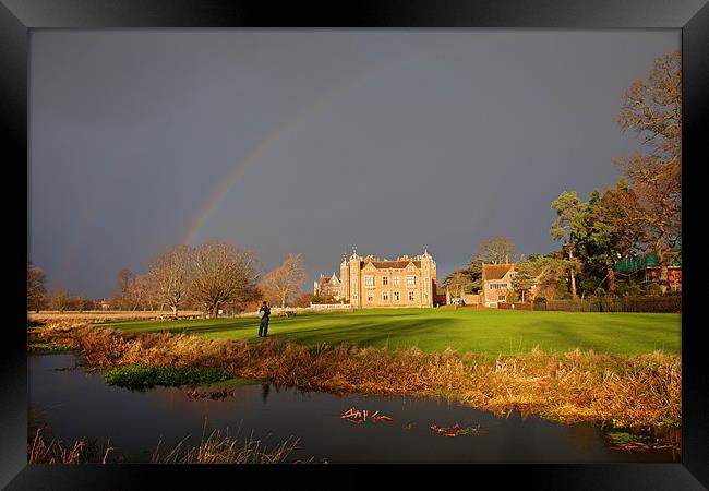 Charlecote Park Rainbow Framed Print by Gail Johnson