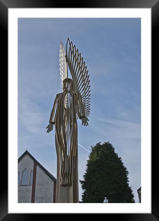 The Angel of Bargoed 3 Framed Mounted Print by Steve Purnell