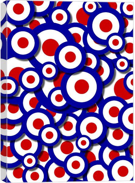 Mod Roundels Canvas Print by Adrian Wilkins