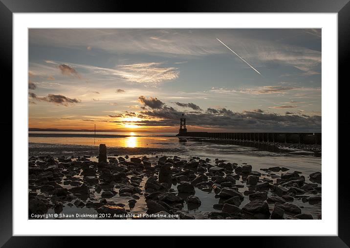 CROSBY SUNSET Framed Mounted Print by Shaun Dickinson