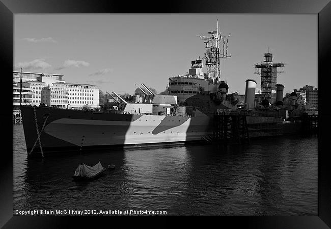 HMS Belfast Framed Print by Iain McGillivray