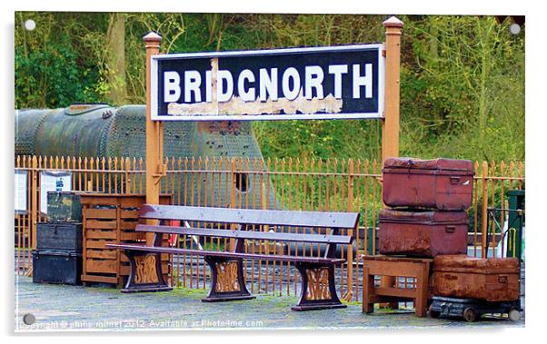 Bridgnorth Railway Platform Acrylic by philip milner