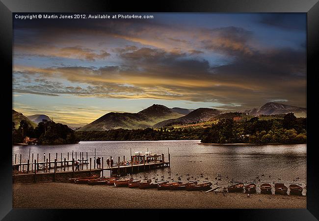 Evening Boat from Keswick Framed Print by K7 Photography