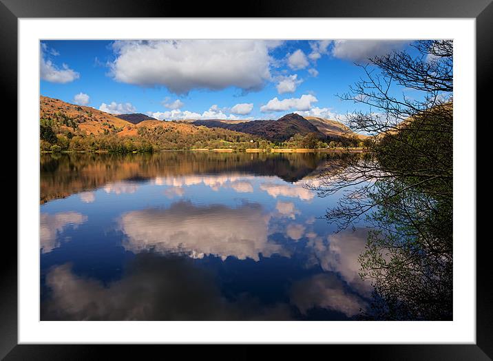 Reflections Of Grasmere Framed Mounted Print by John Hare
