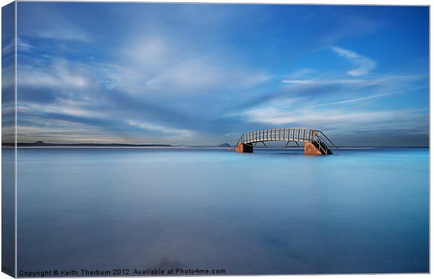 Bridge in the Sea Canvas Print by Keith Thorburn EFIAP/b