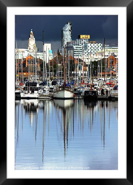 Liverpool Marina Framed Mounted Print by joseph finlow canvas and prints