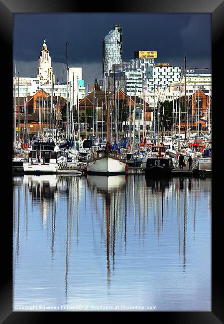 Liverpool Marina Framed Print by joseph finlow canvas and prints