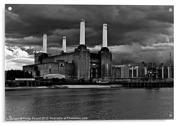 Battersea Power Station London Acrylic by Philip Pound