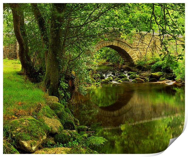 River Bovey at North Bovey,Dartmoor Print by Darren Galpin